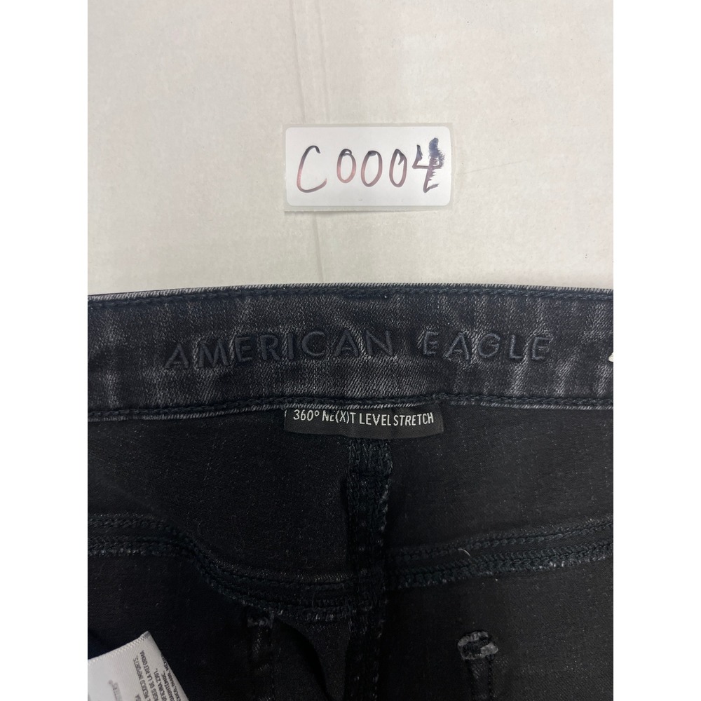 American Eagle Black 360 Next Level Stretch Skinny Jeans High Rise Womens Size 6 - Picture 4 of 5
